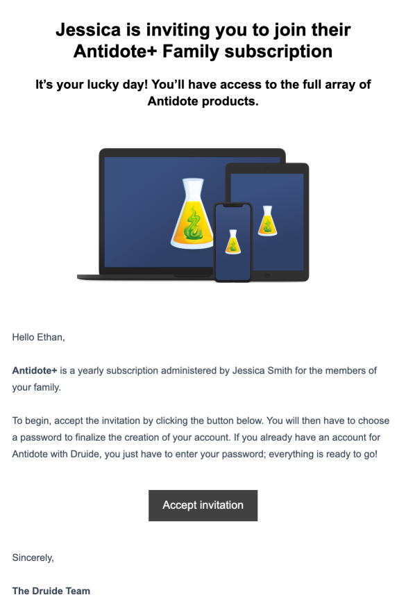 Invitation to Join Antidote+ Family